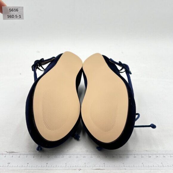 Miss Left Women Bowknots Ankle Strap Mary Jane Classic Closed Round Toe Ballet F - Picture 7 of 8